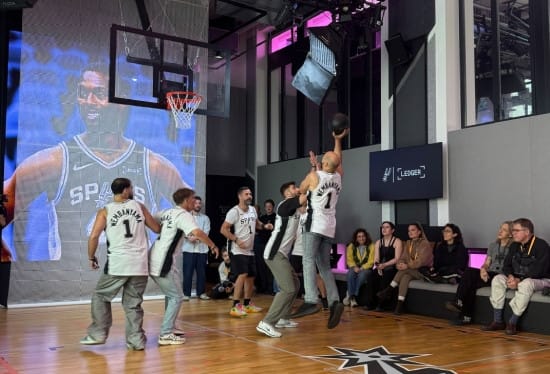 Picture of a basketball game at Ledger Op3n