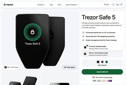 Trezor Safe 5 - Protects From Brute-Force Attacks Trezor Safe 5 - Protects From Brute-Force Attacks